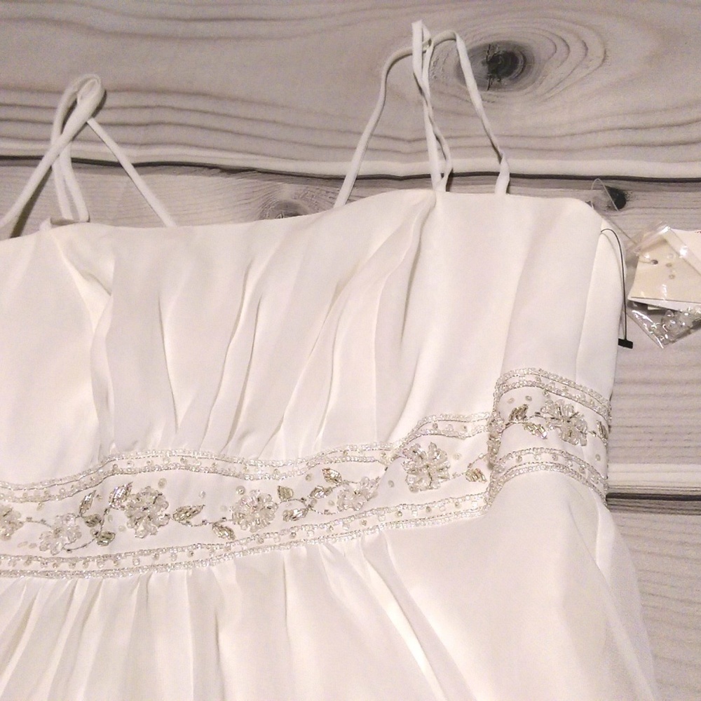 db Studio • NWT Ivory Beaded Waist Wedding Dress